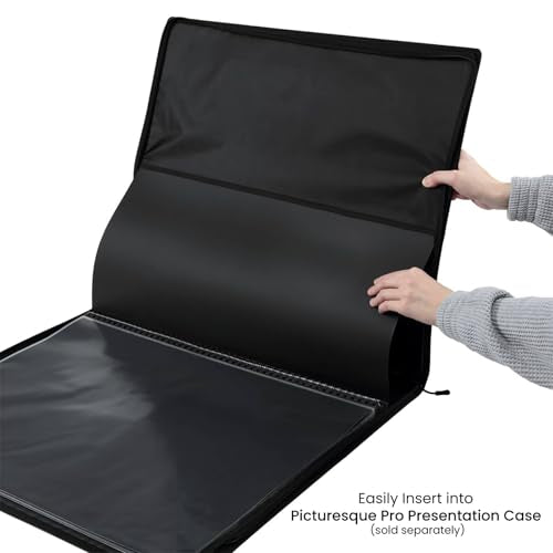 Picturesque Pro Presentation Refill Book 24x36 - Art Portfolio Folder for Artwork, Archival Storage Solution, Strong Spiral Bound Format w/ 20 Crystal Clear Pages and Acid-Free Divider Sheets - size: 24x36 in Refill