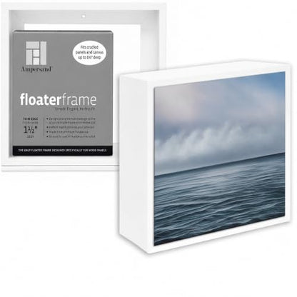 Ampersand Float Frame 1.5In Thin 6X6 White - color: White, size: 6x6
