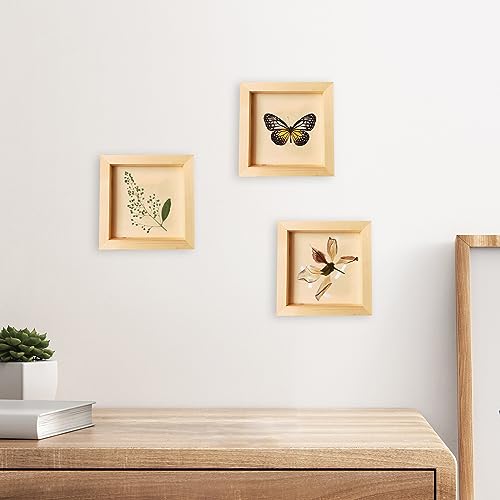 10 Pack Wood Panel Boards 6 x 6 inch Unfinished Wooden Canvas Board Square Wood Panels Blank Boards for Painting, Pouring, Burning, Arts Use with Oils, Acrylics and DIY Craft Projects - size: 6inch