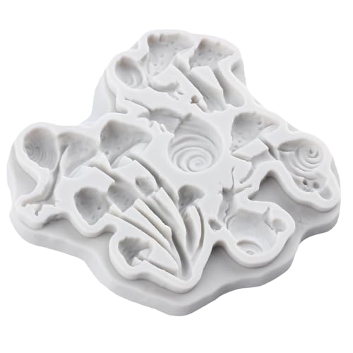 Mushroom Polymer Clay Casting Mold Mushroom Snail Silicone Molds for DIY Crafts Epoxy Resin Casting Air Dry Polymer Clay Plaster Jewelry Making - color: Style B