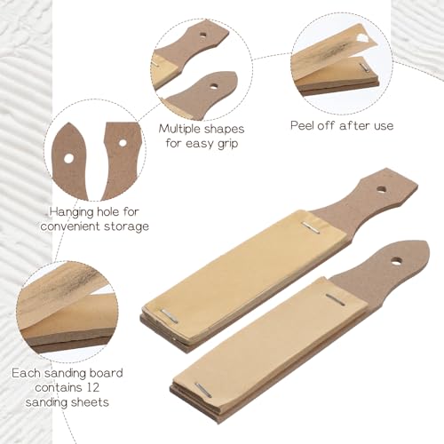 6 PCS Sandpaper Sharpener for Pencil Pointers, Sketch Sandpaper Sharpener for Artists, Blending Stumps Sandpapers for Drawing, Art Sketch Drawing Tool