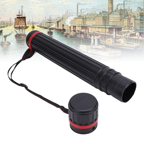 Poster Tube, Small Poster Tube Storage Adjustable Expandable Posters Storage Mailing Tubes for Document Black Telescoping Drafting Tube Art Tool
