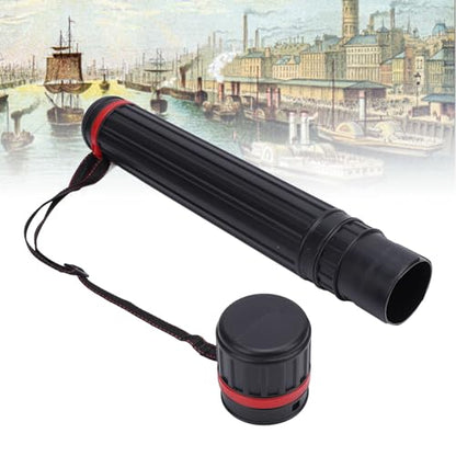 Poster Tube, Small Poster Tube Storage Adjustable Expandable Posters Storage Mailing Tubes for Document Black Telescoping Drafting Tube Art Tool
