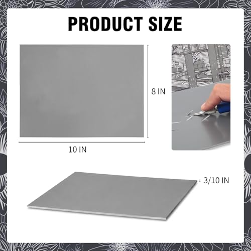 Falling in Art 8 * 10 Linoleum Carving Blocks, 8 Pack Soft Stamp Rubber Blocks for Crafts and Artists Printmaking, Gray,1/8" Thick - color: Gray, size: 8'' x 10'' 8 Pack