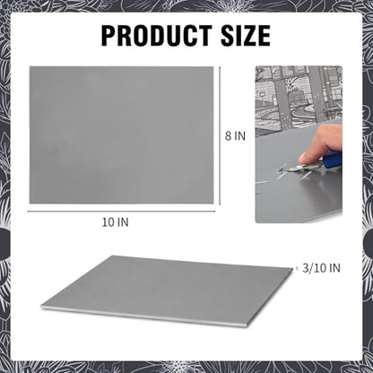 Falling in Art 8 * 10 Linoleum Carving Blocks, 8 Pack Soft Stamp Rubber Blocks for Crafts and Artists Printmaking, Gray,1/8" Thick - color: Gray, size: 8'' x 10'' 8 Pack