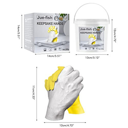 3D Keepsake Casting Model Kit - DIY Plaster Molding Sculpture Kit, Hand Holding Craft for Adults Couples Romantic Activity Set, Baby Shower, Anniversary,Baby Hand Feet Mold Keepsake