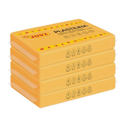 Jovi - Modeling Clay, 3 Pounds Total, 4 Non-Hardening Dark Yellow Bars | 0.77 lb each, Professional Arts and Crafts Non-Toxic and Gluten Free plasticine - color: Dark Yellow