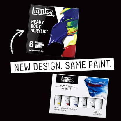 Liquitex Professional Heavy Body Acrylic Paint, Classic 6 x 59ml (2-oz) Set - style: Classic Set 6 x 59ml (2-oz)
