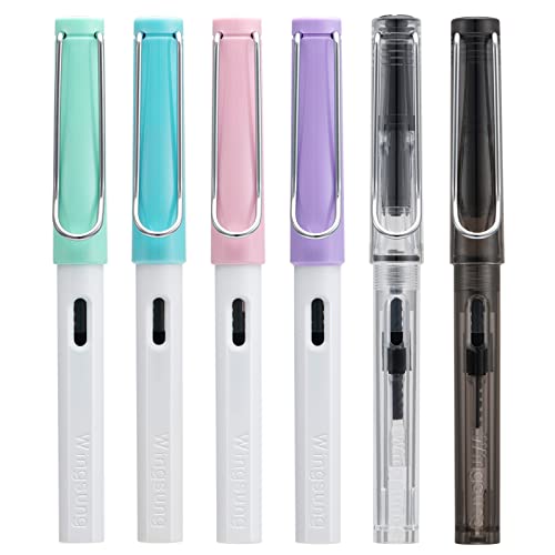 Lanxivi Calligraphy Fountain Pen Set, 6 Assorted Tip Sizes and Color for Art Drawing and Writing Signature - color: 6 Size and Assorted Color