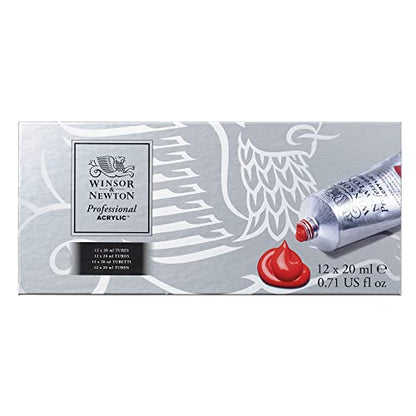 Winsor & Newton Artists' Acrylic Color 12-Tube Set, 20ml