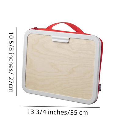 Portable Drawing Board with Bag,Red Travel Art Case,Art Supplies Case, Drawing Storage Bag Perfect for Travel