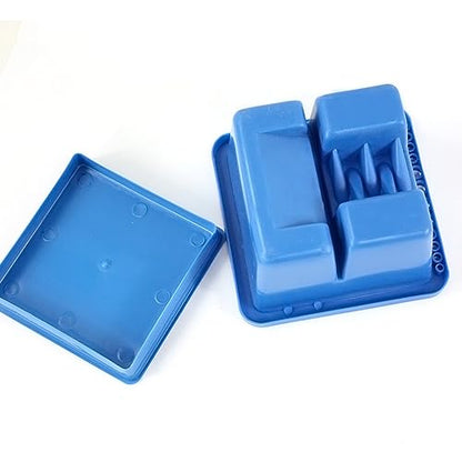 Paint Brush Cleaner Brush Holder Tray Multi-functional Paint Brush Basin Cleaner Plastic Artist Brush Cleaning Washer with Lid Brush Washing Tub for Watercolor Oil Gouache Acrylic Painting