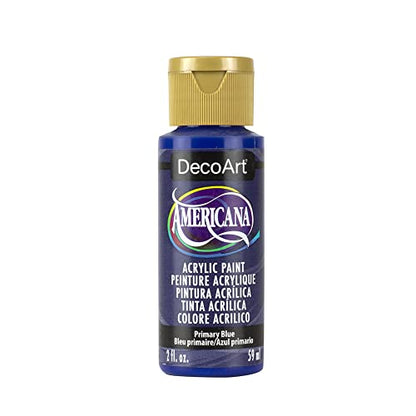 DecoArt Americana Acrylic Paint, 2-Ounce, Primary Blue - color: Primary Blue, size: 2 Fl Oz (Pack of 1)