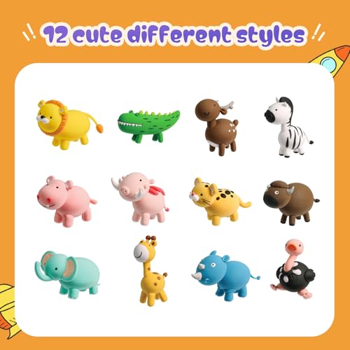 Both idea Air Dry Clay Kit, Animal Theme | 12 Packs, Non-Toxic Kids Gift | School & Party: Perfect for classroom art activities, birthday party favors, creative family DIY, and holiday celebrations. - style: Wild Kingdom