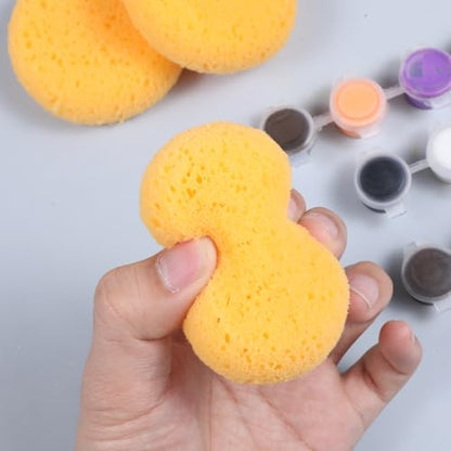 12 PCS Round Artist Craft Sponges Pottery Sponges for Clay | Painting Sponge Shoe Polish Sponge for Pottery, Watercolor, Ceramics, Face Painting, Household Cleaning and Leather Care