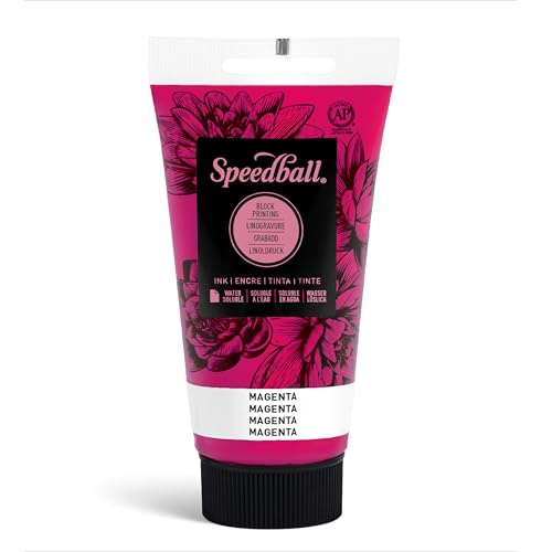 Speedball 3510 Water Soluble Block Printing Ink – Bold Color With Satin Finish AP Non-Toxic 2.5 Fl. Oz., Magenta - color: Magenta, size: 2.5 fl oz