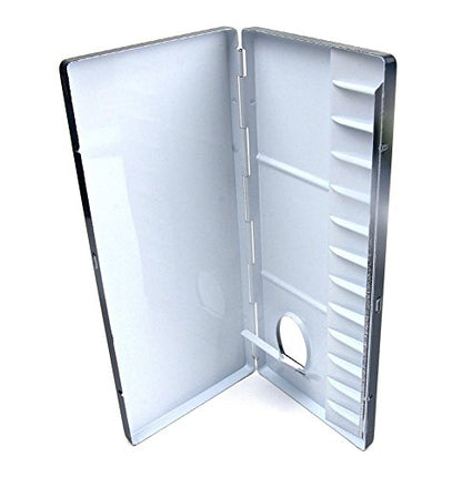 Aluminum Watercolor Palette 13 Well (10.0" x 4.3" x 0.8") - color: White, size: 13 Well (10.0" x 4.3" x 0.8")