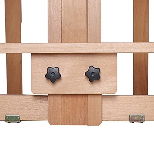 Wooden Artist Easel Stand,Movable Large Heavy Duty H-Frame Studio Easel with Universal Wheels,56”-91”Adjustable Height Painting Easel Rack for Homes Drawing Rooms Art Studios