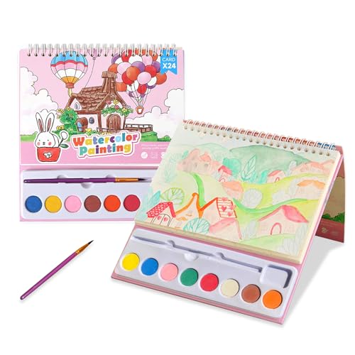 Cavnewt Watercolor Coloring Books for Kids Ages 4-8, Mess Free Watercolor Painting Book, Paint with Water Books for Toddlers, Travel Activities Arts Party Favors Birthday Gifts for Kids Girls & Boys - color: Fairy Tale World