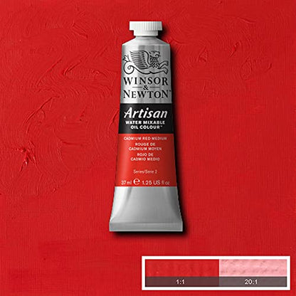 Winsor & Newton Artisan Water Mixable Oil Colour, 1.25-oz (37ml), Cadmium Red Medium - color: Cadmium Red Medium, style: 1.25-oz