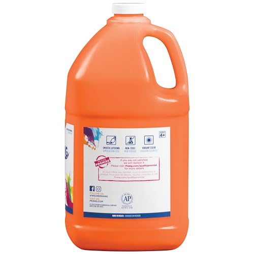Prang Ready-to-Use Tempera Paint, Orange, 1 Gal., 1 Count - color: Orange