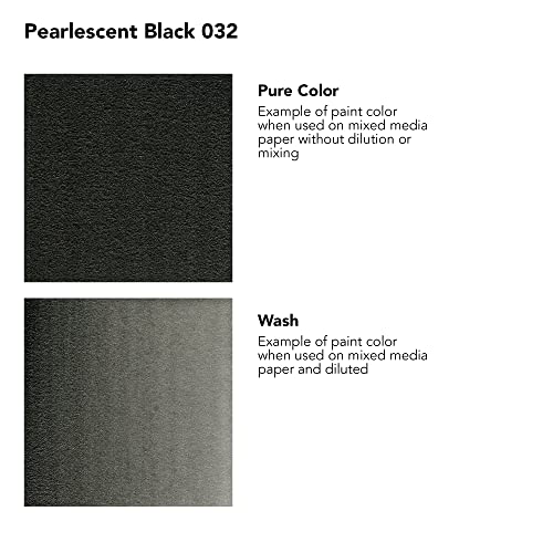 Daler-Rowney FW Pearlescent Acrylic Ink Bottle Black - Acrylic Drawing Ink for Artists and Students - Permanent Calligraphy Ink - Archival Ink for Illustrating and More