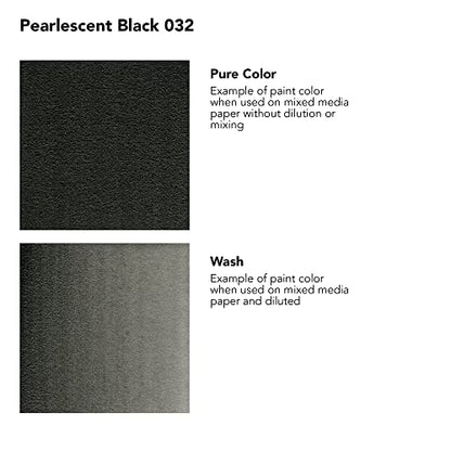 Daler-Rowney FW Pearlescent Acrylic Ink Bottle Black - Acrylic Drawing Ink for Artists and Students - Permanent Calligraphy Ink - Archival Ink for Illustrating and More