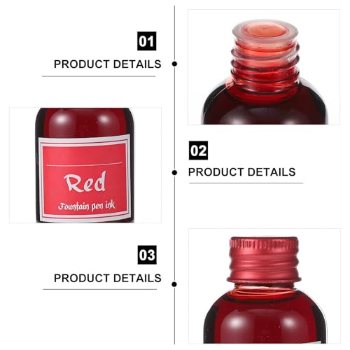 10 Bottles Non-Carbon Calligraphy Pen Ink for Dip Pens and Scrapbooks, Quick-Drying Dye-Based Ink with High Permeability, Suitable for Special Occasions and Sketching
