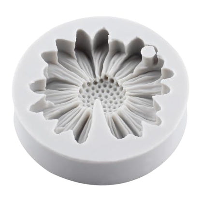 Daisy Flower Polymer Clay Mold Daisy Silicone Molds Chrysanthemum Flower Mold for DIY Crafts Jewelry Making Epoxy Resin Casting Air Dry Clay Plaste - color: Style F