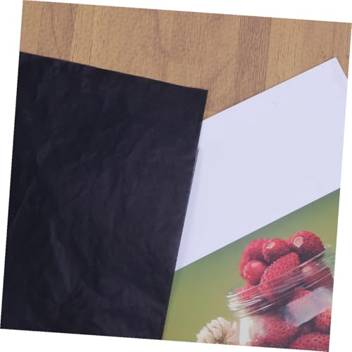 PLAFOPE Tracing Paper A4 Carbon Paper Black Graphite Transfer Paper 100 Sheets for Office Art - color: Black