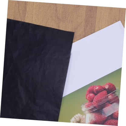 PLAFOPE Tracing Paper A4 Carbon Paper Black Graphite Transfer Paper 100 Sheets for Office Art - color: Black