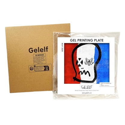 GELELF Upgraded Gel Printing Plate - No Aging & Bubbling, Reusable Square 6" x 6" Gel Plates for Monoprinting -Printmaking Art Supplies for Card Making, Book Press, Journaling, Scrapbooking and More - size: 6" x 6" | 15.5 x 15.5 cm