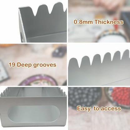 Uiyofok Bead Baking Rack,Polymer Clay Tools for Bead Maker,Drying Rack for Polymer Clay Jewelry Making Supplies(with 20 Pins & 2 Roll of Elastic Strings)
