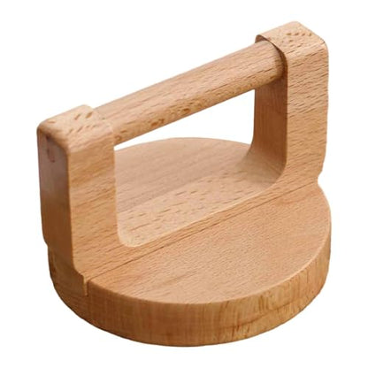 kowaku Printing Baren Wooden Block Printing Baren Printmaking Tool Hand Printing Press Tool Linocut Stamp Embossing Tool Comfortable Grip Beech Wood Sponge, Round Handle - color: Round Handle