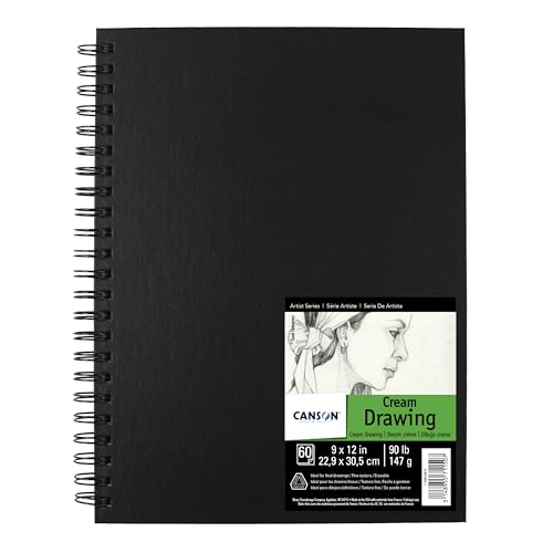Canson Artist Series Field Drawing Book, Side Wire Bound, 9x12 inches, 60 Sheets - Professional Art Paper for Marker, Pen, Ink, Pencil