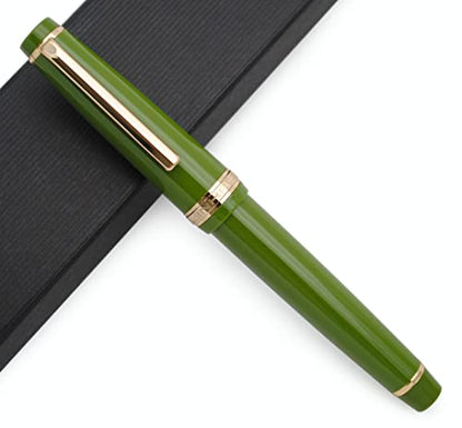 JINHAO 82 Fountain Pen with Gold Clip (F Nib 0.5mm, Avocado Green) - color: Avocado Green