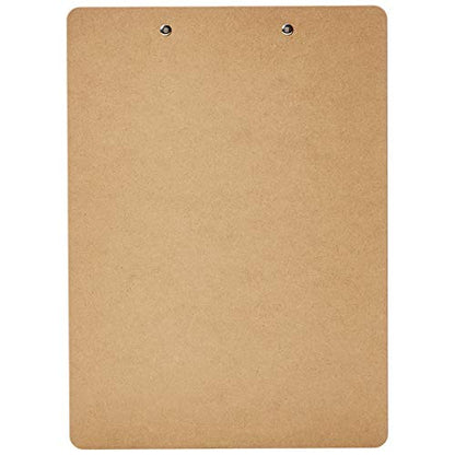 Amazon Basics Hardboard Office Clipboard, Letter Size, 9" x 12.5", Brown, 30-Pack - size: 30-Pack