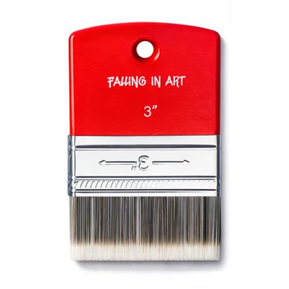Falling in Art Flat Paddle Paint Brush, Scale Brush for Oil and Acrylic Paints,3 Inch - color: Flat, size: 3''