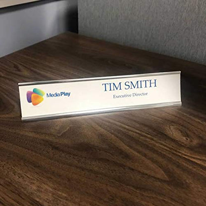 Perforated Paper Nameplate Inserts, Pack of 20 (10" x 2") - color: White, size: 10"X2"