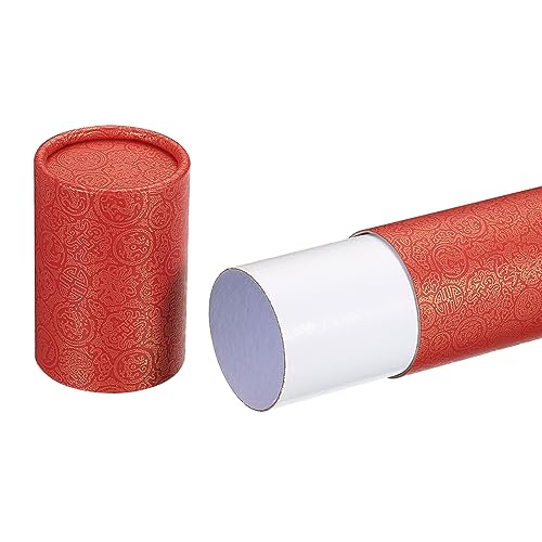 PATIKIL 2 Inch x 9 Inch Poster Tube, 1Pcs Photo Storage Tube Portable Shipping Mailing Tubes Calligraphy Painting Tubes Round Carrying Case for Storing Paper Art Map Documents, Red - size: 2 Inch x 9 Inch