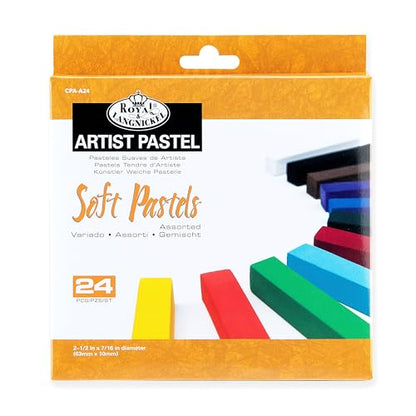 Royal Brush Soft Pastels, 24-Pack, Multicolor - color: Multi