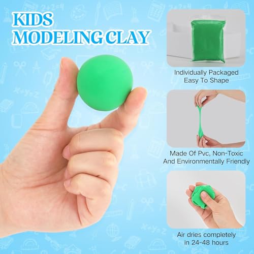 Air Dry Clay, 12 Packs Molding Clay, Soft Modeling Clay for Kids, Age 3-12, Air Dry Clay for Adults, Light Weight, Perfect Clay for Crafts, Dark Blue - color: Blue