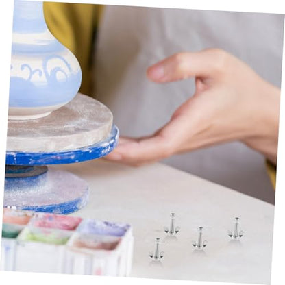BATHVEVE 14pcs Metal Screw Set for Pottery Wheel Bat Pins Replacement Kit Bolts and Set Ceramic Tools for Beginners
