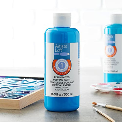 Artist's Loft Acrylic Ready-Mixed Pouring Paint 500ml - color: Cerulean Blue