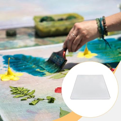 Gel Printing Plate Flexible Monoprinting Print Plate Card Making Scrapbooking Gel Plate DIY Arts and Crafts Journaling Sturdy Material Suitable for Ar, Square - color: Square