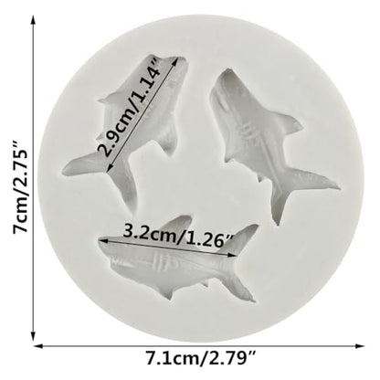 Sea Animal Polymer Clay Mold Shark Silicone Molds for DIY Crafts Air Dry Plaster Polymer Clay Epoxy Resin Casting Jewelry Making - color: Style A