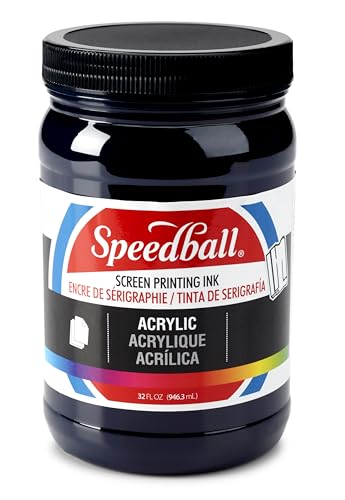 Speedball 004652 Acrylic Screen Printing Ink, 946ml, 32 Fl. oz, Dark Blue - color: Dark Blue