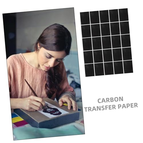 DOITOOL 25 Sheets Graphite Transfer Paper Reusable Carbon Paper for Tracing Patterns Crisp Lines for Drawing Crafting and DIY Projects