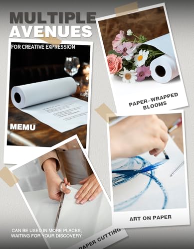 Joyooss Easel Paper Roll, Drawing Art Paper Roll Wide 18" x 984" Long (82 Feet) Painting Roll of Paper Kid Art and Craft Coloring White Paper for Kids Wrapping Doodle Gift 2 Packs - size: 18 Inch 2 Rolls