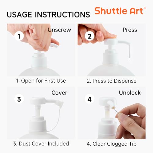 Shuttle Art Fabric Medium, 69 oz /2040ml Professional Textile Medium with Pump for Fabric Painting, Improve Acrylic & Fabric Paint Adhesion, Softness, Vibrancy, Prevent Fading, Ideal for T-Shirts,Shoes,Jeans,Bags - size: 69 Fl Oz (Pack of 1)